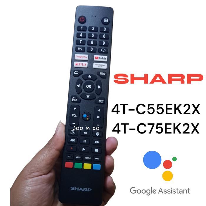 Remote Sharp android TV 4T-C55EK2X 4T-C75EK2X Bluetooth Voice
