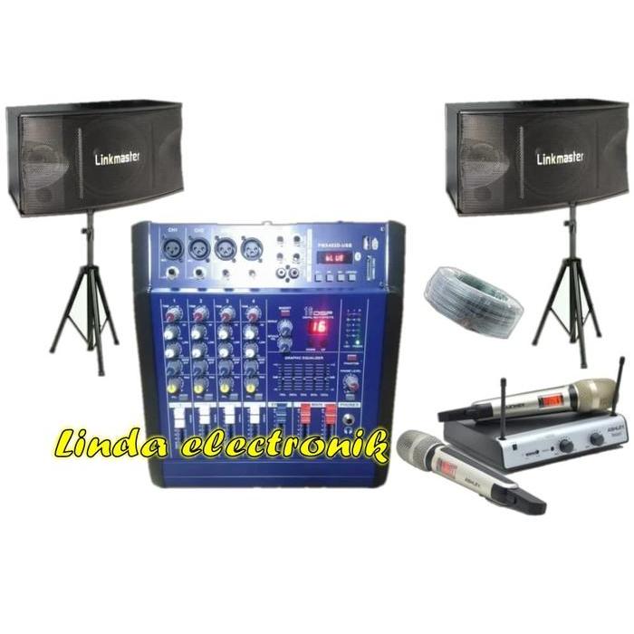 paket sound system linkmaster 10inch dan power mixer