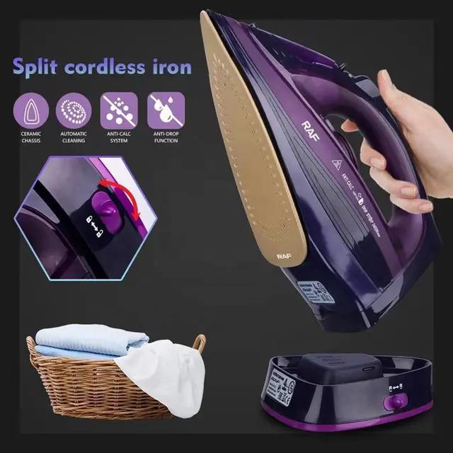 SETRIKA UAP PORTABLE TANPA KABEL CORDLESS ELEKTRIK CERAMIK STEAM IRON