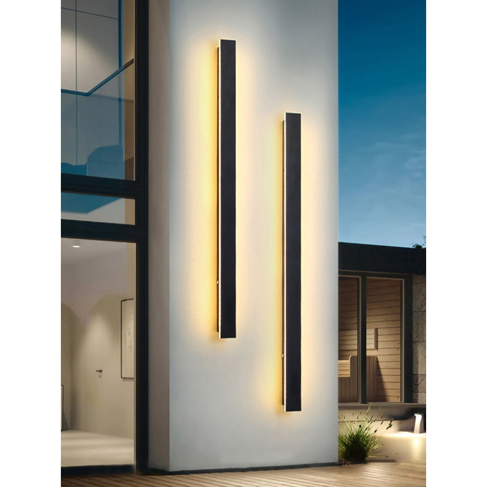 IP65 waterproof wall lamp minimalist led outdoor wall lamp black balcony terrace outdoor wall villa