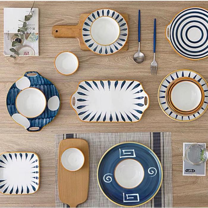 SET Piring Makan Keramik Jepang