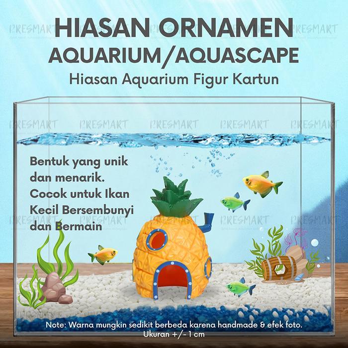 Hiasan Aquarium Spongebob Dekorasi Akuarium Aquascape Ikan Ornamen Spongebob Squidward