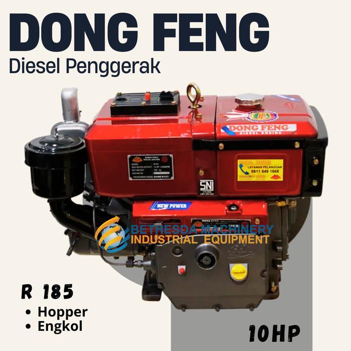 Mesin Diesel Dongfeng 10PK Mesin Penggerak 10 PK Hopper R185