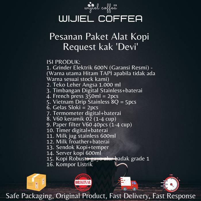 Paket Alat Kopi Lengkap-Alat Kopi Pesanan-Kopi-Usaha Kopi-V60-Grinder