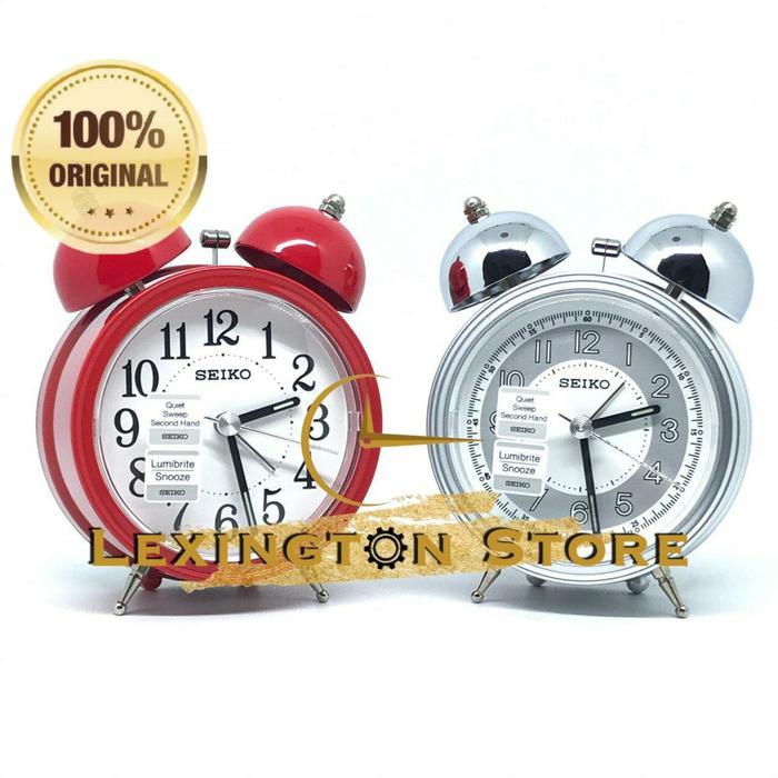 Jam Weker Seiko QHK035S / Jam Seiko QHK035R Lumibrite Quiet Sweep