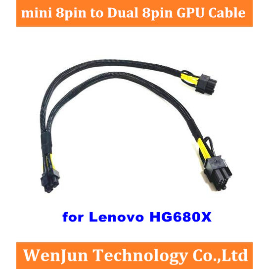 mini 8pin to Dual 8pin6+2 PCI-E Graphic Card GPU POWER CABLE FOR HG680X Server and GPU 2080TI 3080