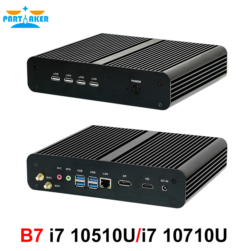 Intel Core i5 8250U i7 1165G7 minipc 8565U Kaby Lake Fanless Mini PC Mini Computer Barebone i7 7560U