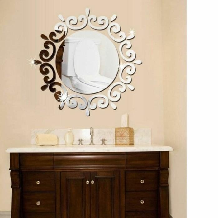 Stiker Tempel Dinding Cermin akrilik 26cm