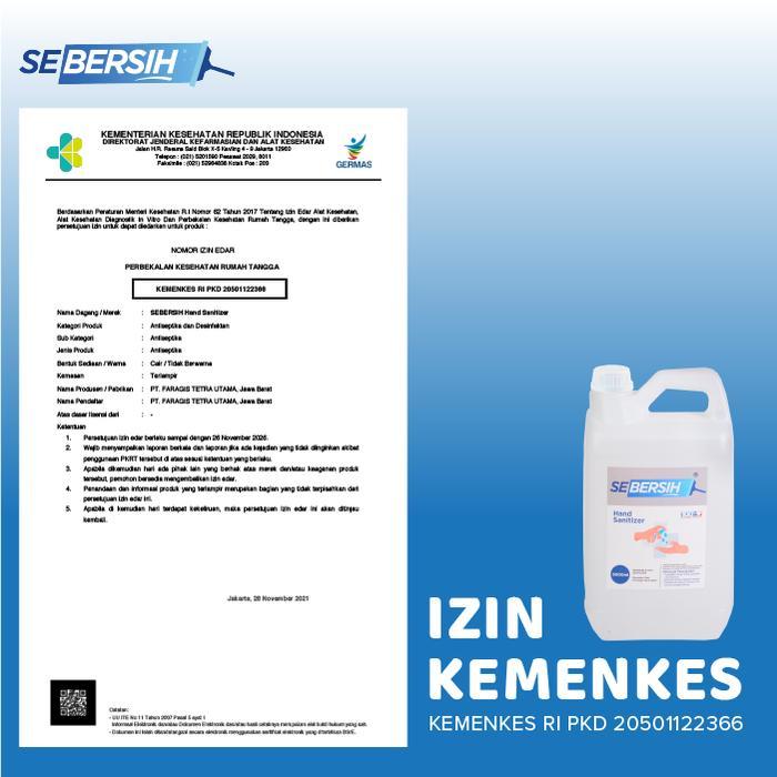 Hand Sanitizer Sebersih 5 Liter Food Grade Antiseptic