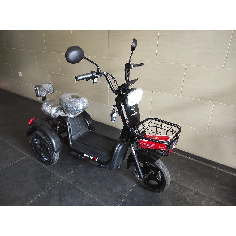 Uwinfly Romeo Plus Sepeda Listrik Roda 3 Dengan Power Motor 600W Battery Kering 48V 12Ah