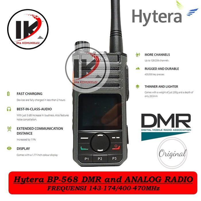 Ht Hytera Bp568 Digital Analog Vhf/Uhf Dmr And Analog Radio
