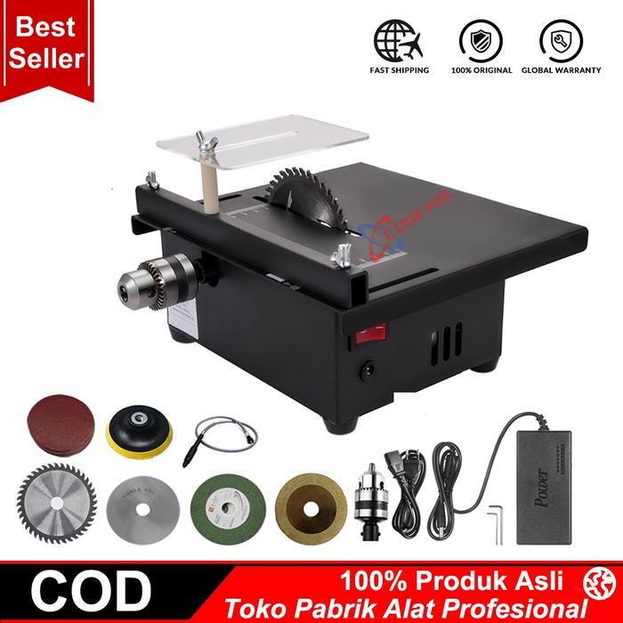 Gergaji Meja Multifungsi, Mesin Pemotong Meja Mini Dengan Gergaji Dapat Disesuaikan Kecepatan