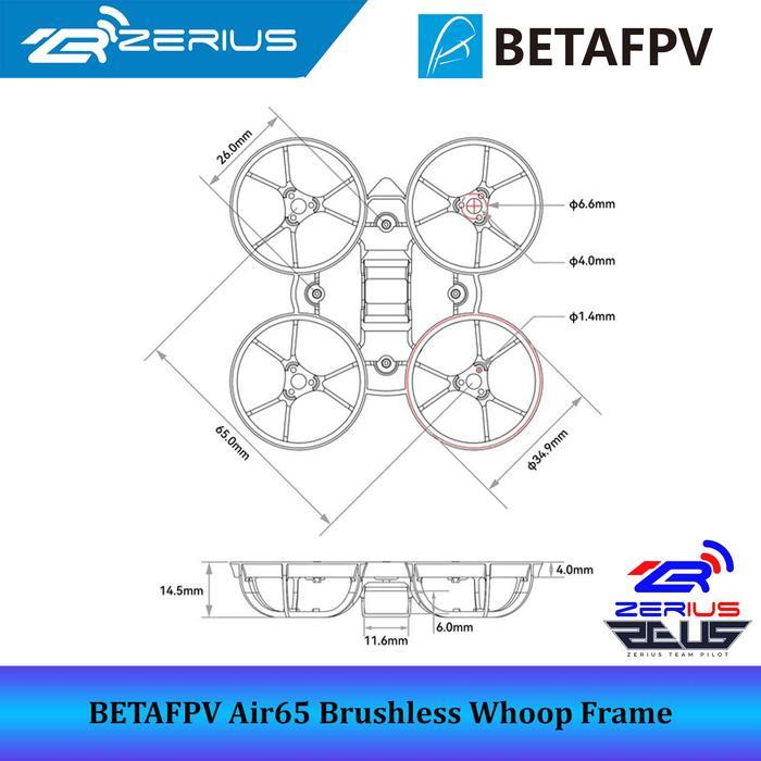 BETAFPV AIR65 BRUSHLESS WHOOP FRAME 65MM