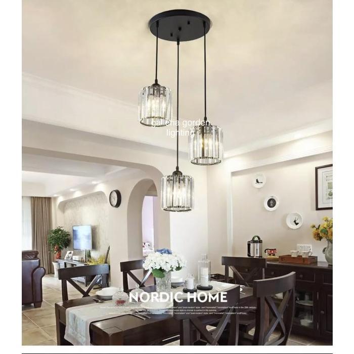 lampu gantung kristal minimalis