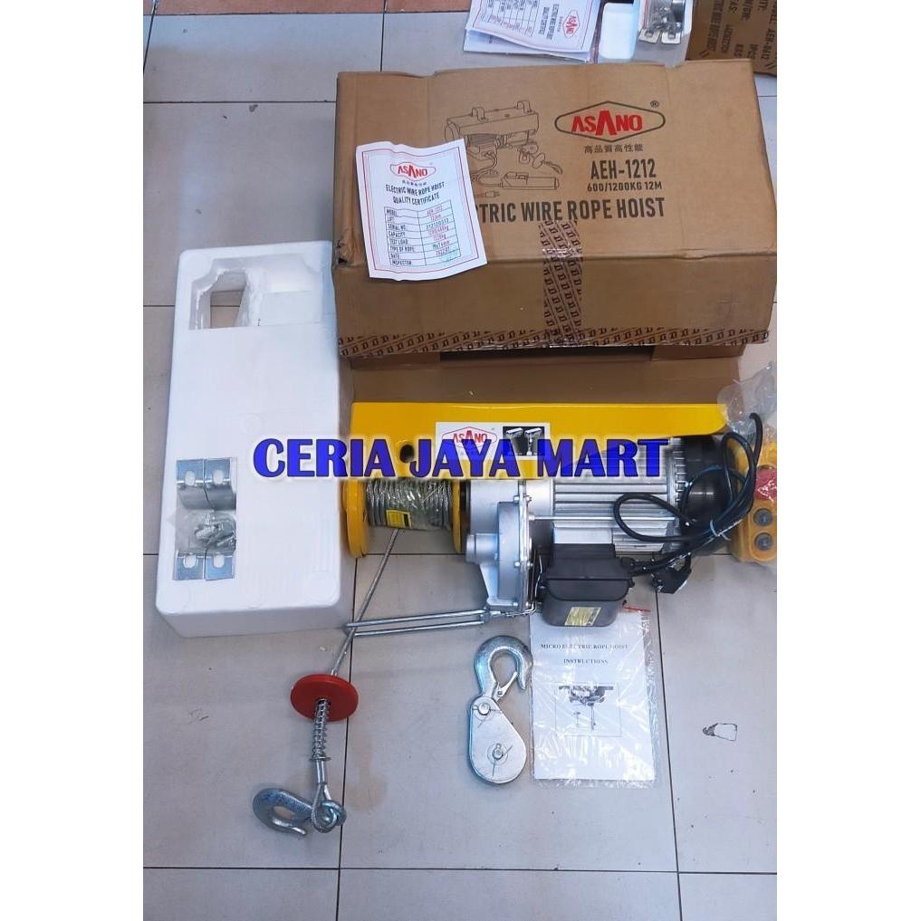 MINI ELECTRIC WIRE HOIST 600 KG TAKEL KATROL LISTRIK ROPE HOIST 600KG