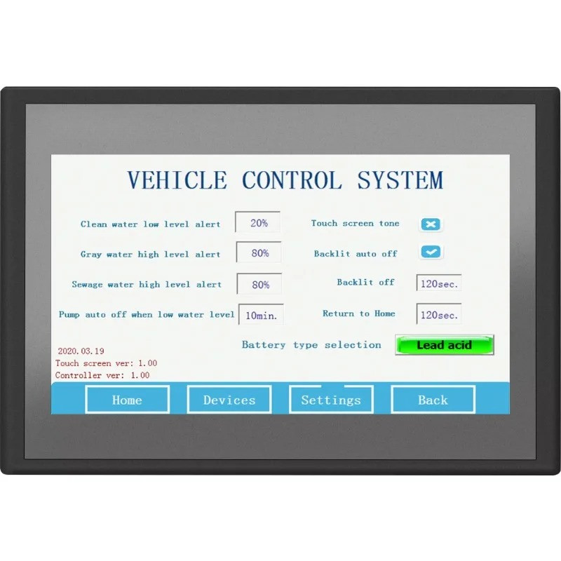 8-Way RV Electrical Systems Caravan Control Panel with Power Supply Controller & Liquid Level Sensor