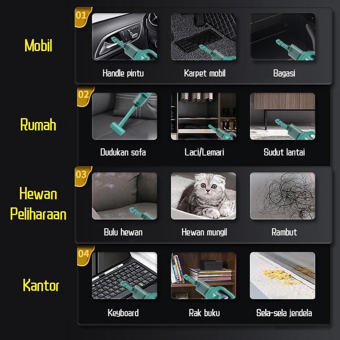 CALLES Penyedot Debu PORTABLE wireless Rechargeable