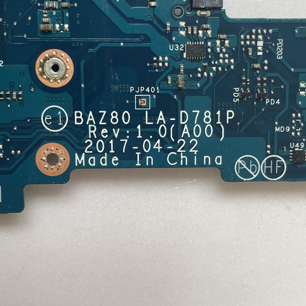 BAZ80 CAZ80 LA-D781P For Dell XPS 13 9365 Laptop Motherboard With i5-7Y54 i7-7Y75 CPU 4GB/8GB/16GB