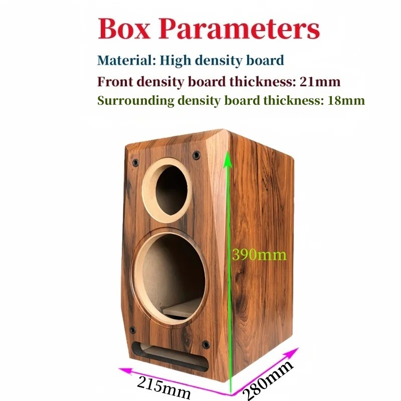 6.5-inch Woofer 4-inch Tweeter Empty Box,MDF Speaker Housing,DIY Maze Speaker Box,1Piece Sound