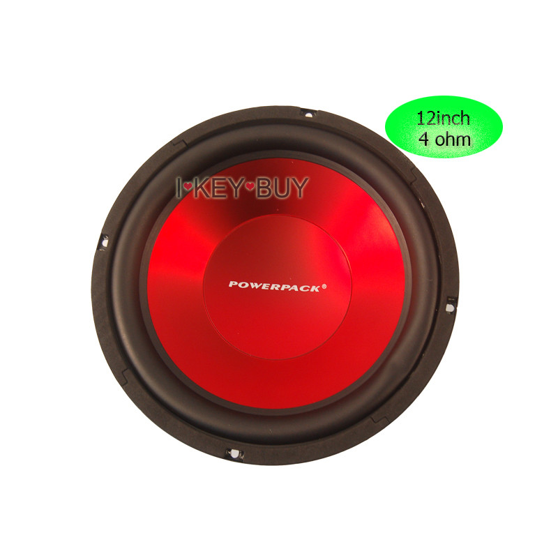 1 pc 12 Inch Max Power 400 W 4 Ohm Auto Acoustic Subwoofer Rubber Edge Red Coating Injection Cone