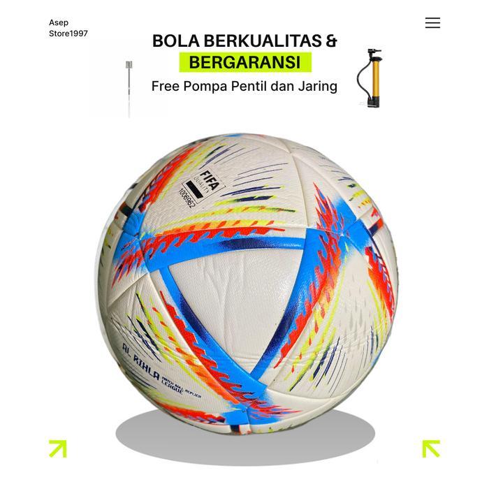 Bola Sepak Ads Al Rihla Press 1 Paket Outdoor Ball Free Pompa