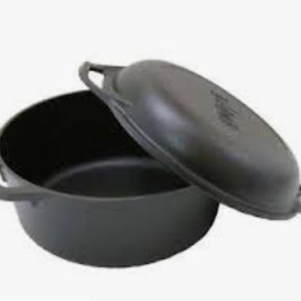 Lodge combo dutch oven cast iron