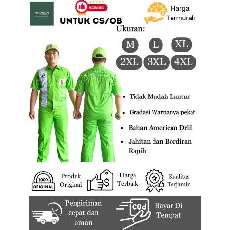 BAJU SERAGAM CLEANING SERVICE/OB - SERAGAM HIJAU SPBU PERTAMINA BERKUALITAS