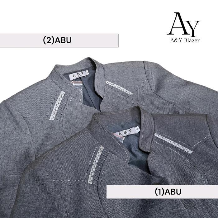 [07] [BAHAN TEBAL] A&Y Blazer Baju Seragam PDH Guru / PNS Wanita Warna ABU TUA Bahan Polyester