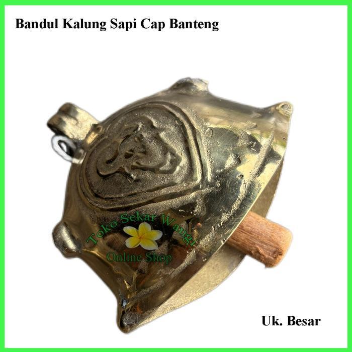 Kalung Sapi Kuningan / klontong sapi / bel lonceng kuningan cap sapi