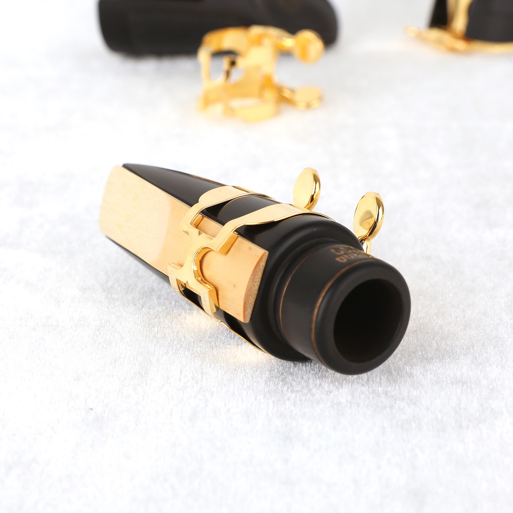 RICO H gold-plated ligature hard rubber mouthpiece Bb soprano Eb alto Bb tenor Saxophone/ Bb