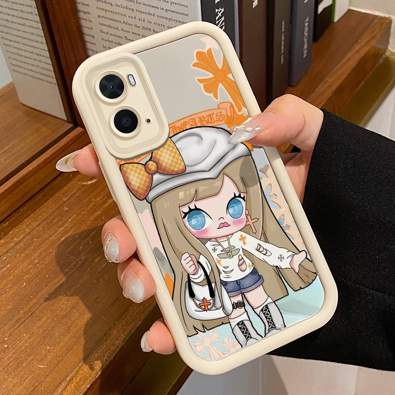 Casing Hp OPPO A36 OPPO A76 OPPO A96 Case Casing Boneka Anime Pola Kasus cermin tangga Kasus ponsel 
