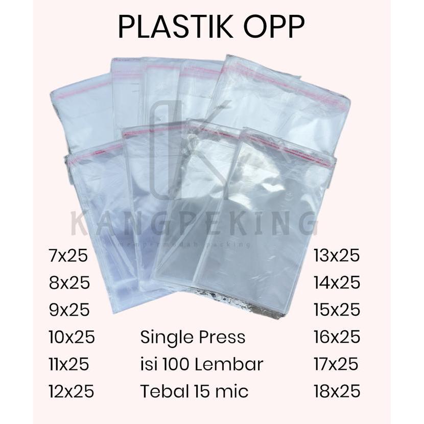 Plastik OPP / Plastik kemasan sandal / Plastik seal UNDANGAN / Plastik Garment lem berbagai ukuran