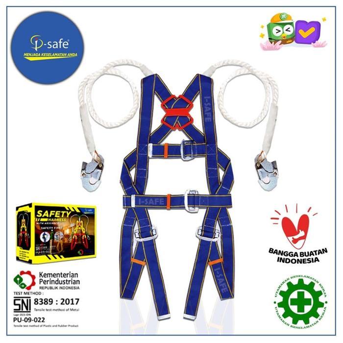 I-SAFE FULL BODY HARNESS ABSORBER DOUBLE BIG HOOK SNI