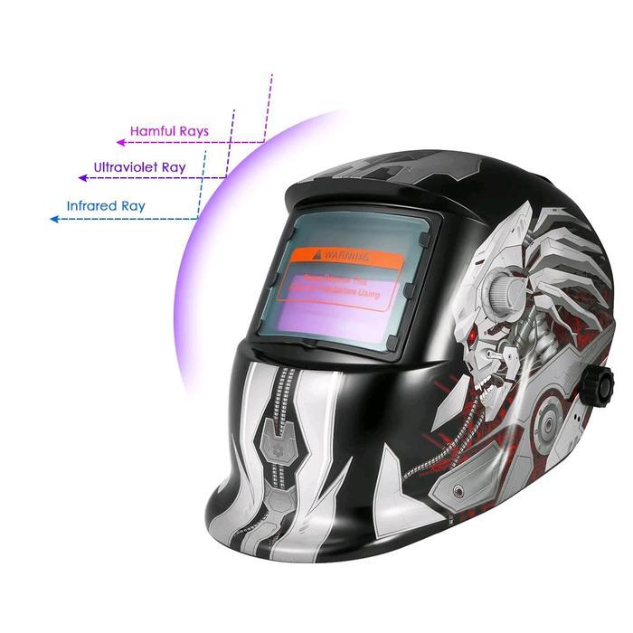 Helm Las Otomatis Auto Darkening Topeng Las Otomatis Gelap Kedok Las Otomatis Las Listrik Helm Las
