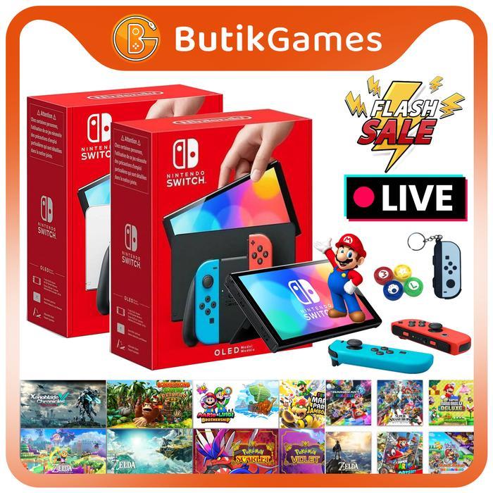 [Promo Flash Sale Live Harga special ] Nintendo Switch OLED CFW Full Game bebas isi game