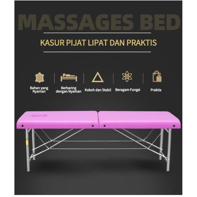 Promo Foldable Massage Portable Massage Bed Ranjang Spa Pijat Bed Terjamin