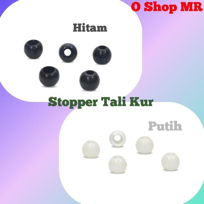 Stopper Tali Kur Bulat Putih & Hitam