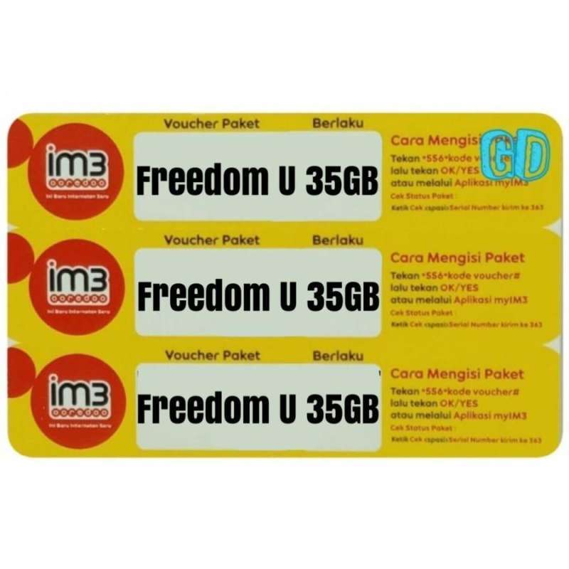 Voucher Indosat Freedom U 35GB