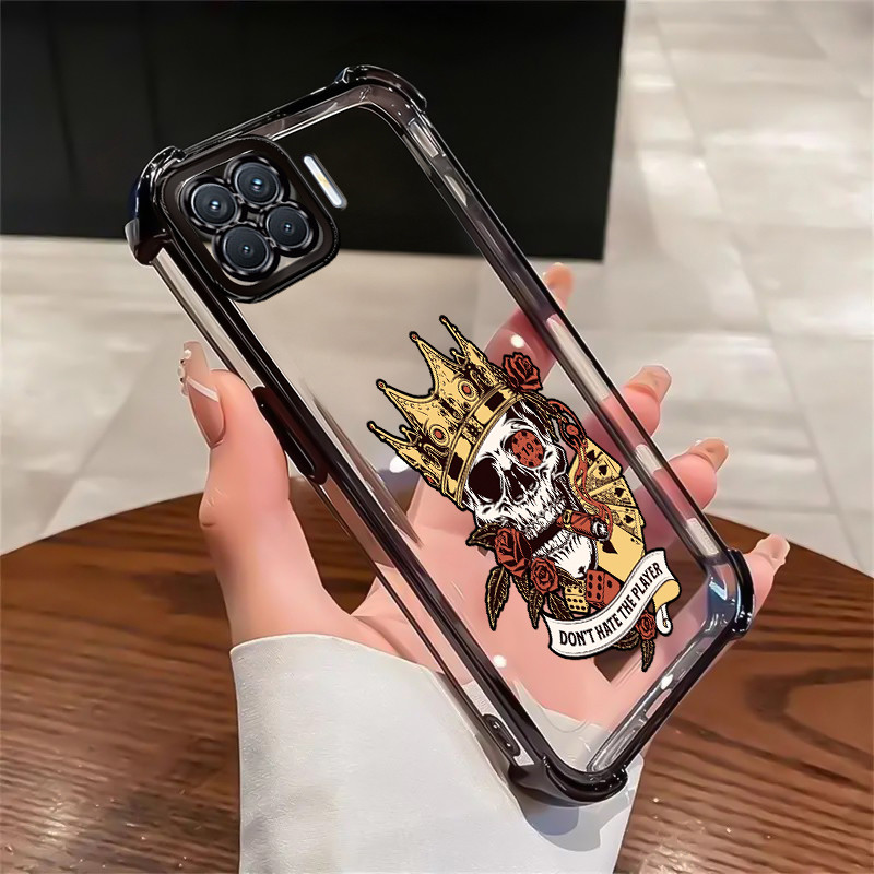 Casing Hp Untuk OPPO A93 F17 Pro OPPO Reno 4F Reno 4 Lite Case Casing HP Softcase Ponsel Anti-sidik 