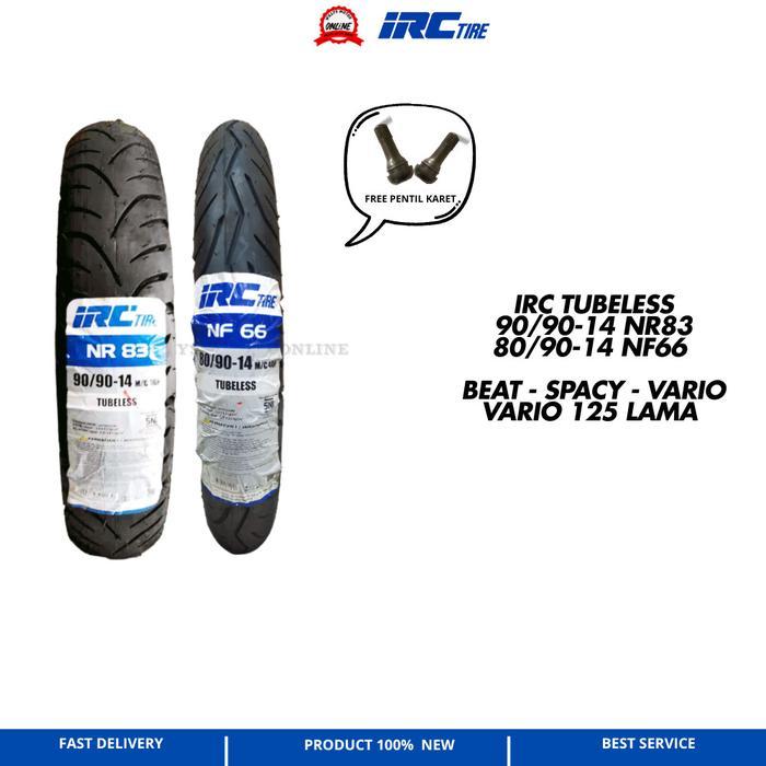 PAKET BAN BEAT VARIO SPACY FI TUBELESS IRC FDR 80/90-14 90/90-14 Ban beat vario depan belakang irc