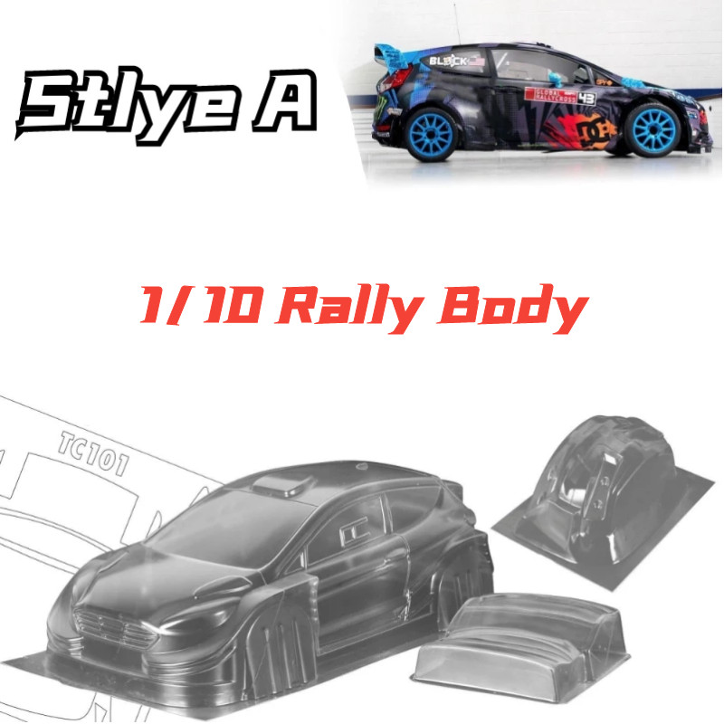 Bodi Cangkang PC Fiesta 1/10 WRC Kualitas Tinggi untuk 1/10 200Mm Lebar 258Mm Jarak Sumbu Roda denga