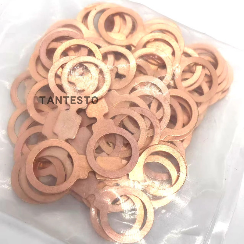 Copper Thickened M16 Fuel Injector Gasket Oil Return Pipe Seal Copper Gasket Inner Diameter 16Mm