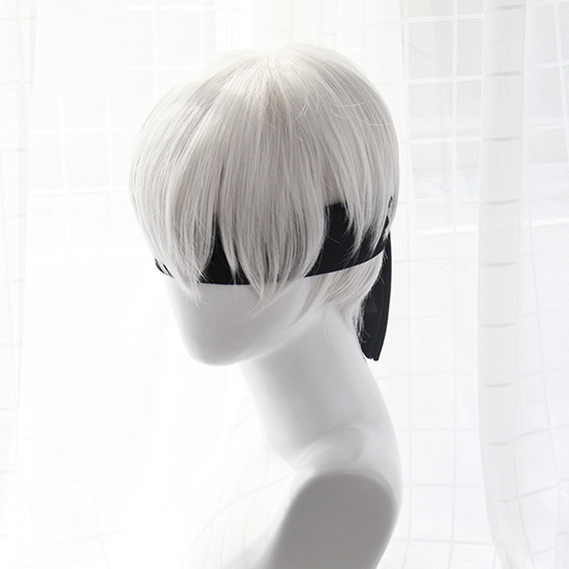 Nier:Automata 2B Yorha No. 2 Type B Heroine Short White Bobo Heat Resistant Cosplay Costume Wig