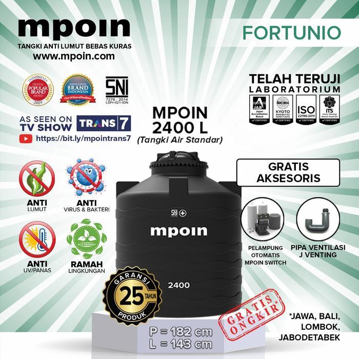 tandon air 2400 L MPOIN+, anti lumut,anti bakteri, garansi