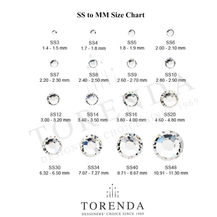 Torenda Payet Kristal Tempel Hotfix Mote Gosok Hitam (Black Diamond) / Gross Best Seller