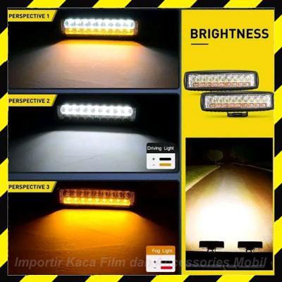 LAMPU FOGLAMP MOBIL FOG LAMP TEMBAK LED BAR WORKLIGHT FOGLAMP SOROT 12V KOTAK