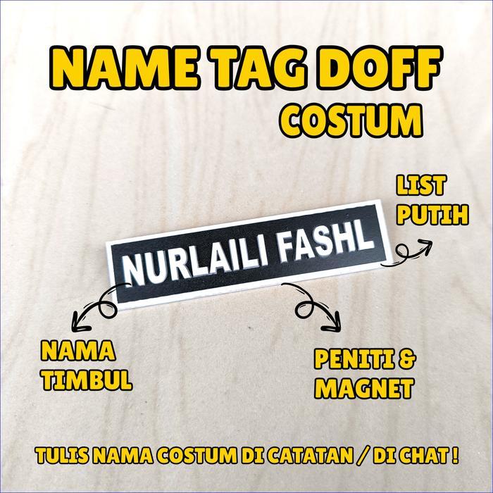 "New" Name Tag Timbul Dan Non Timbul Papan Nama Timbul Nama Dada 3D Papan Nama Akrilik Nama Dada