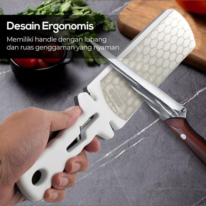 Pengasah Pisau 5In1 Double Side Diamond Sharpening Knife - B216L Terpercaya