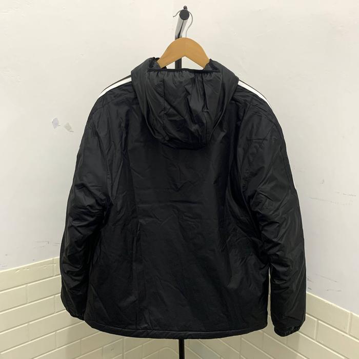 Jaket Adidas Essential Insulated Full Zip 3 Stripes Casual Classic Black Original Outdoor Unisex