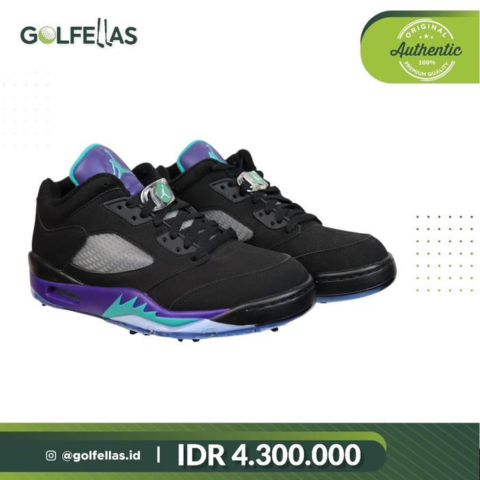Jual Sepatu Golf Jordan 5 Low Gold Black Grape